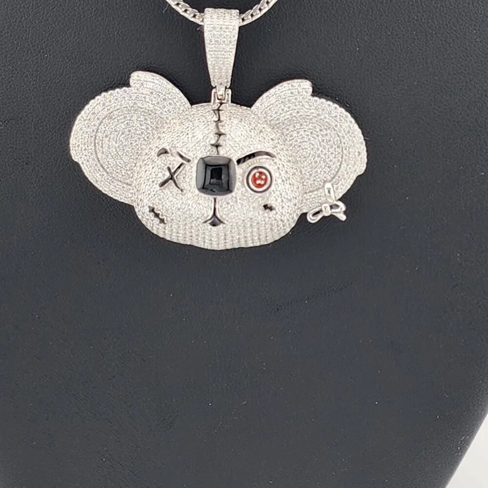 Wildly Cute: 925 Sterling Silver Koala Face Necklace